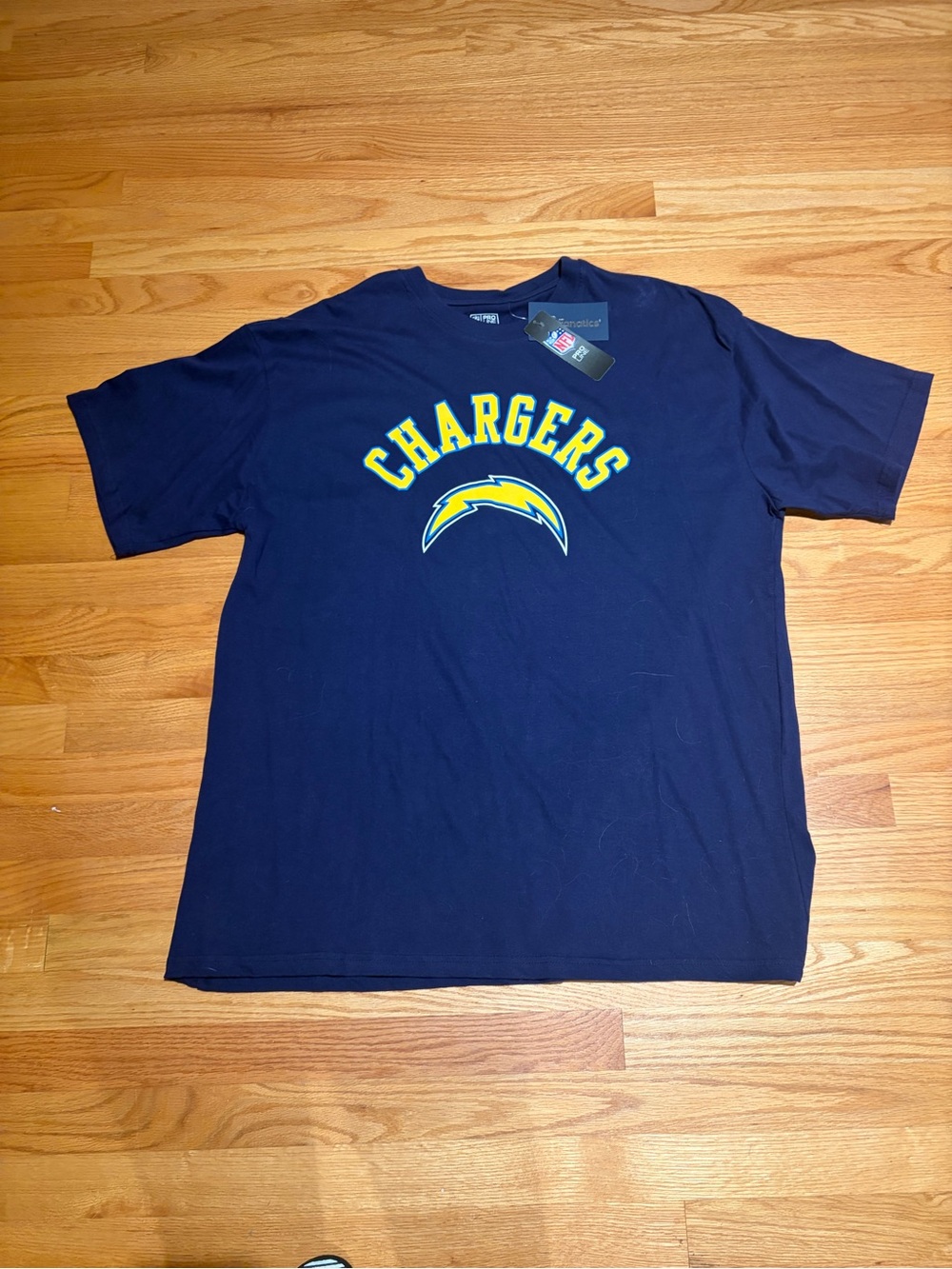 New with Tags, Los Angeles Chargers Official Navy Blue Team T-Shirt